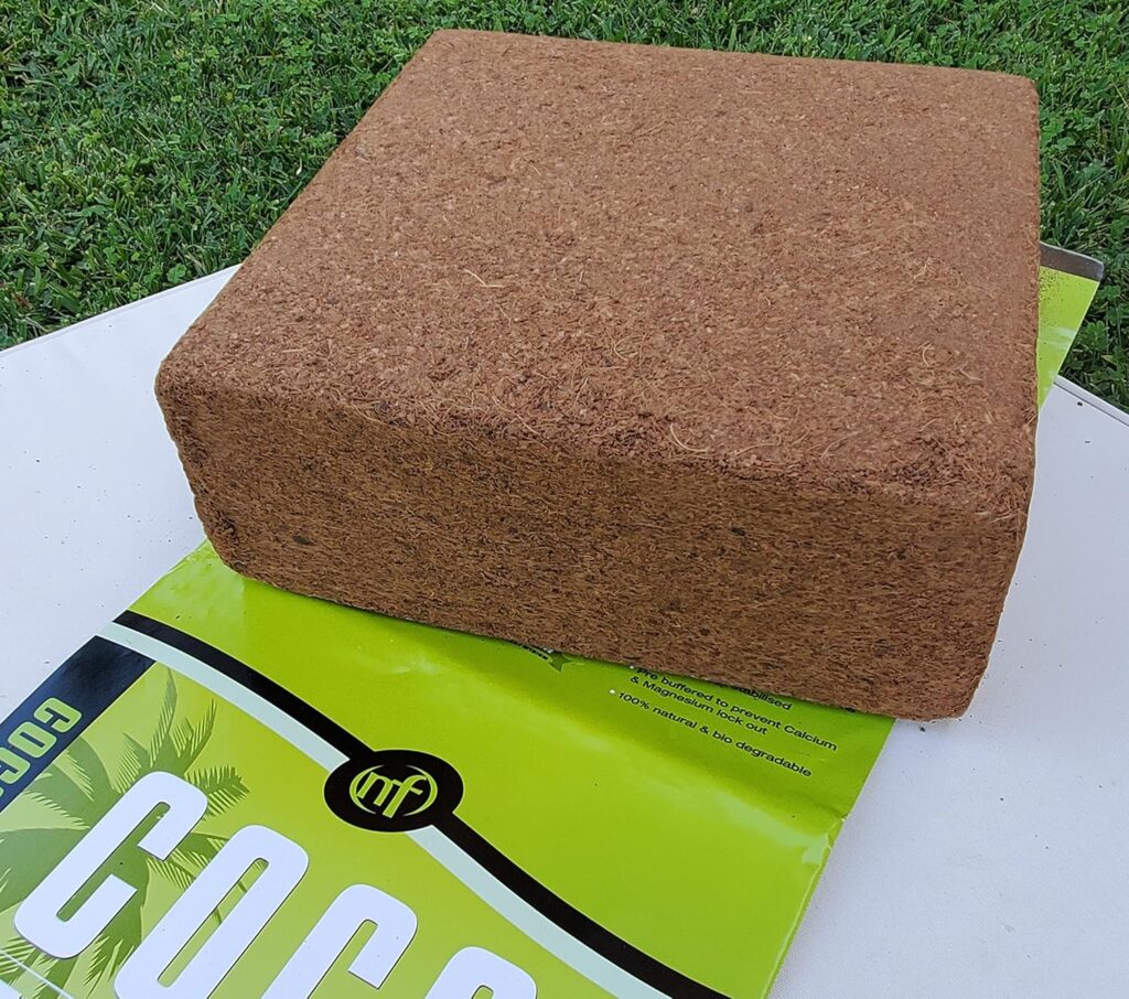 Coco Coir Mega Brick Organic Coconut Coir 11 Pound Compressed Coco Fiber Block Pre Washed Buffered RHP Certified